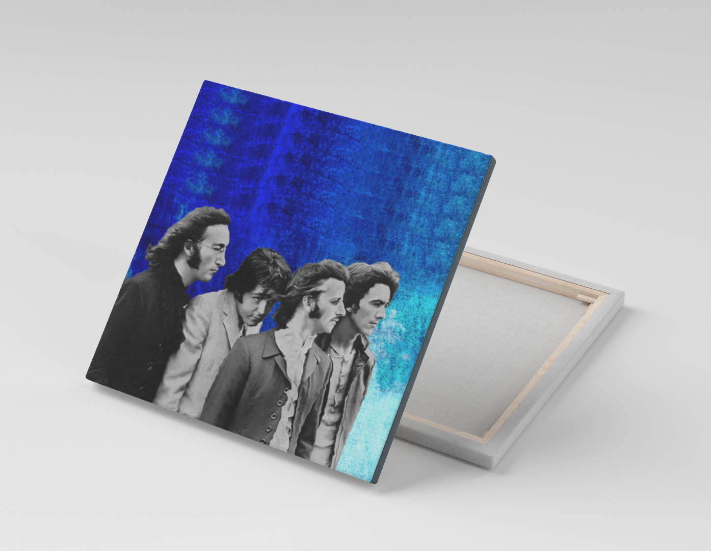 THE BEATLES EN FONFO AZUL CUADRADO