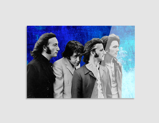 THE BEATLES EN FONFO AZUL CUADRADO