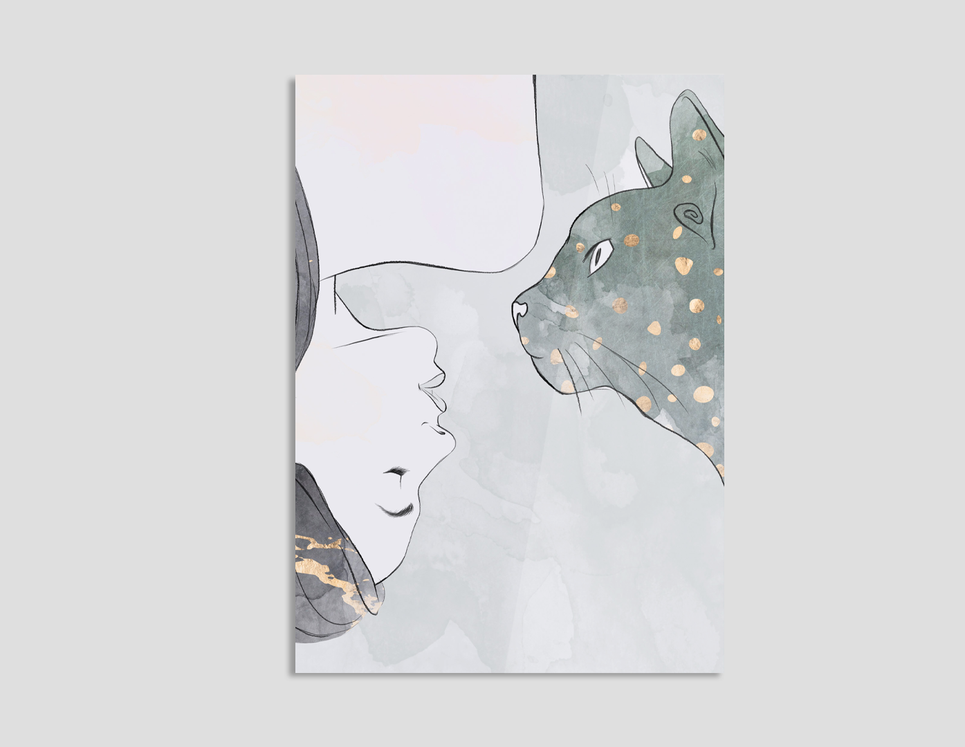 ILUSTRACIÓN GATO Y SU DUEÑA
