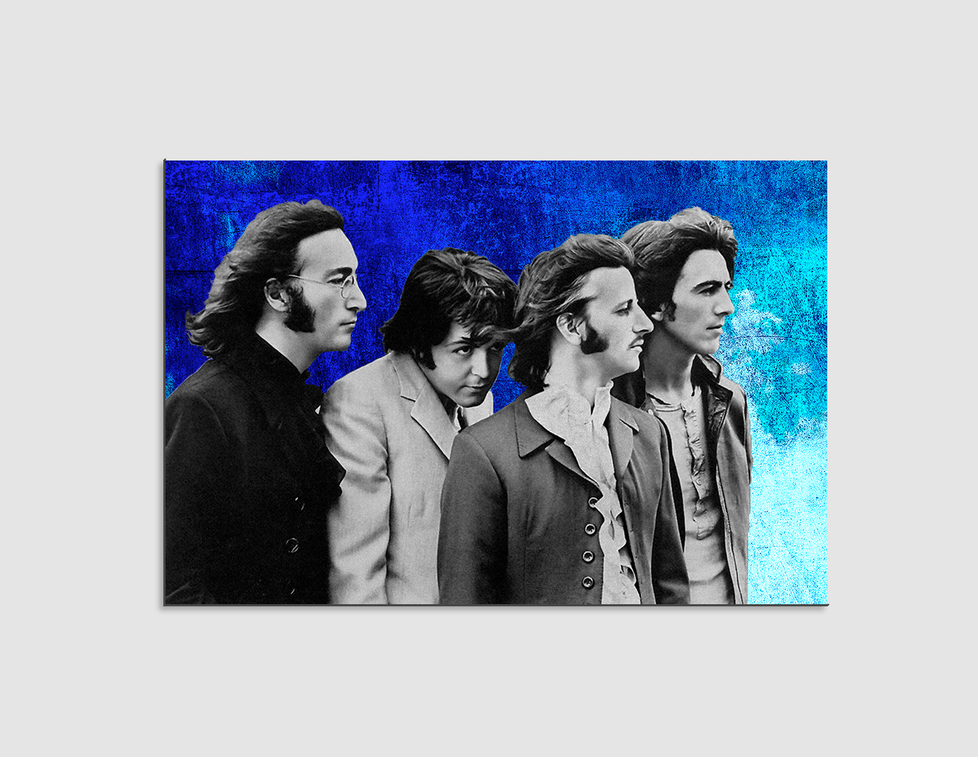 THE BEATLES EN FONFO AZUL CUADRADO