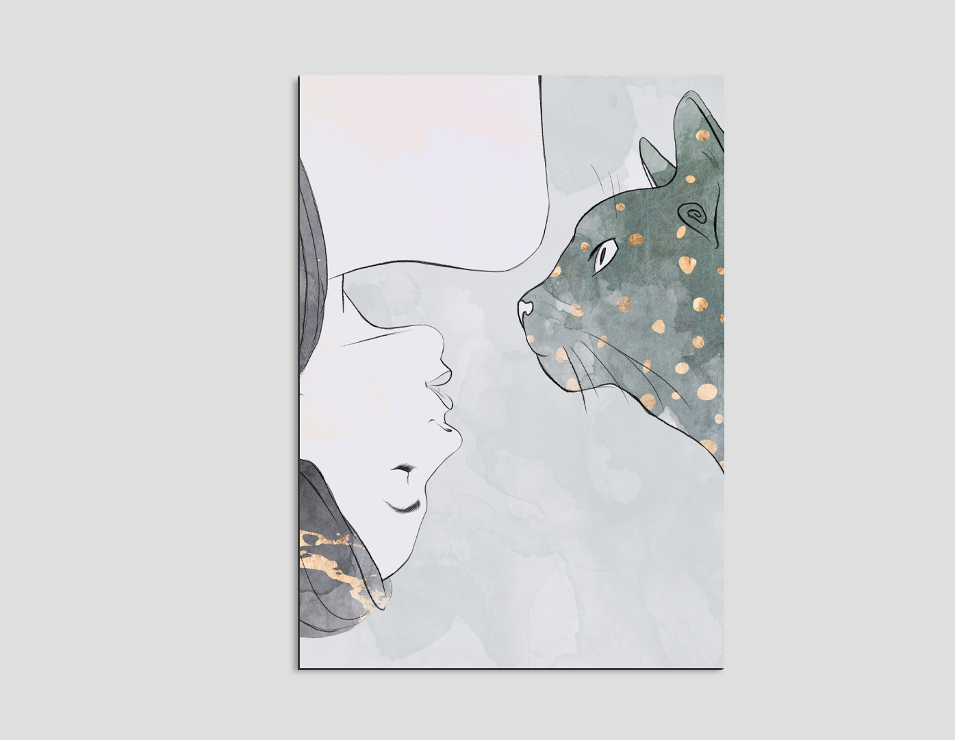 ILUSTRACIÓN GATO Y SU DUEÑA