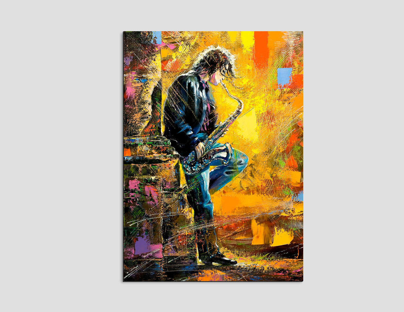 PINTURA DE SAXOFONISTA