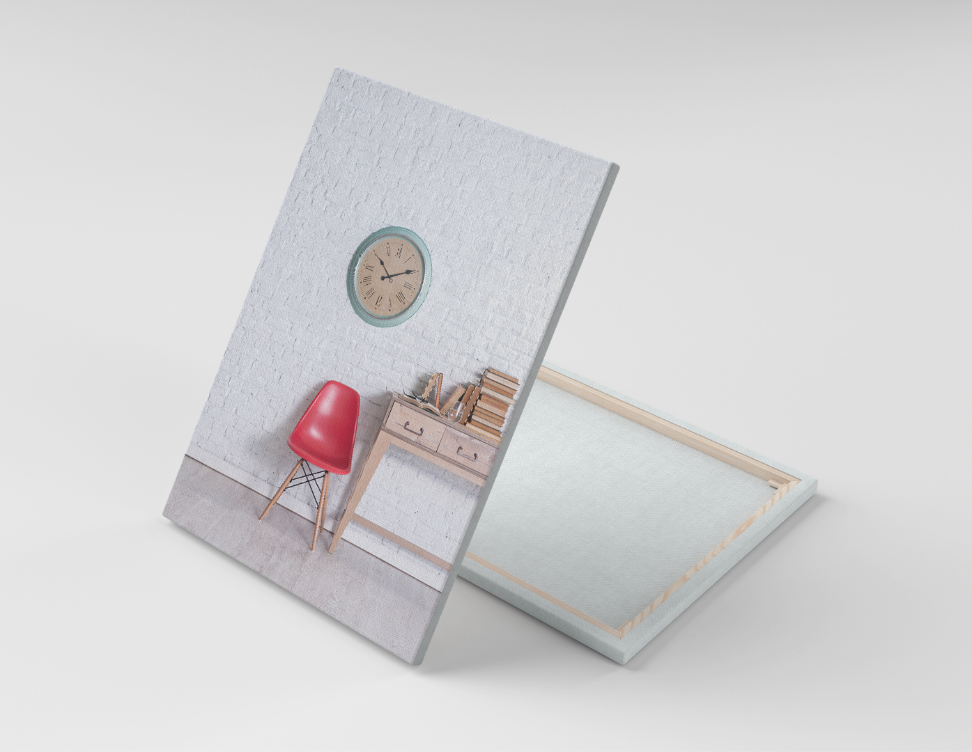 RELOJ CON SILLA ROJA