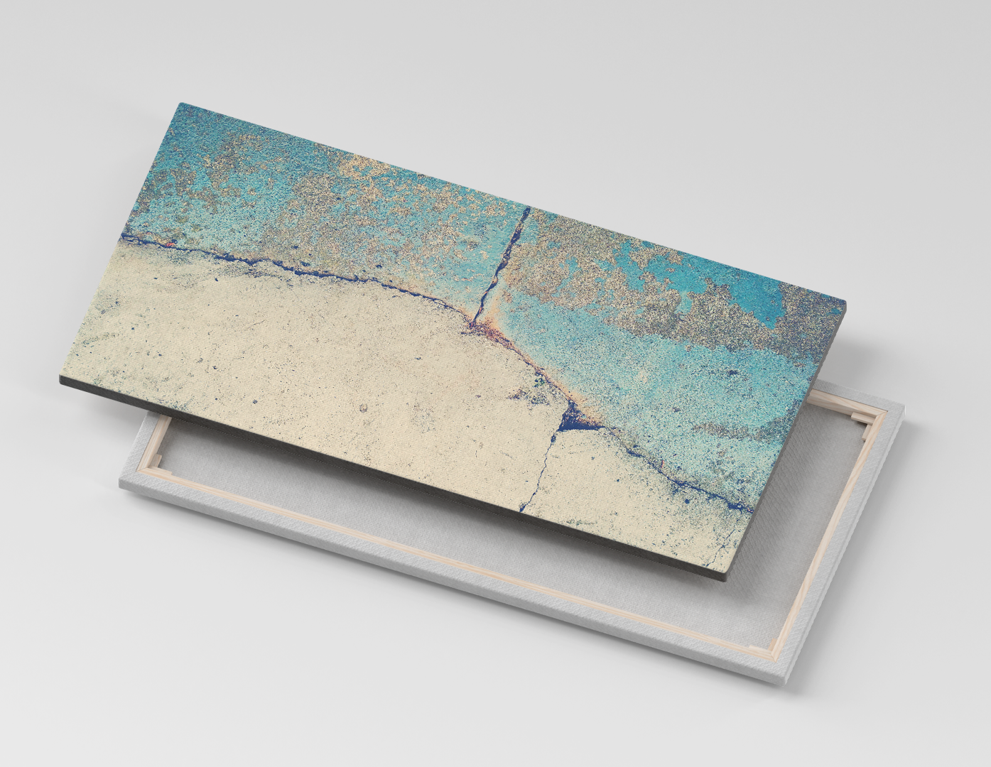 PINTURA AZUL DESGASTADA