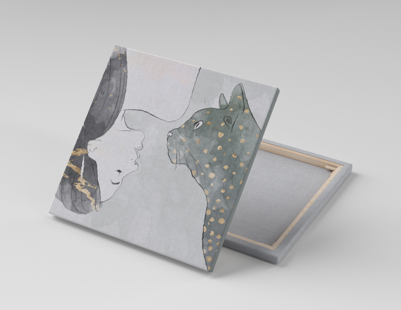 ILUSTRACIÓN GATO Y SU DUEÑA